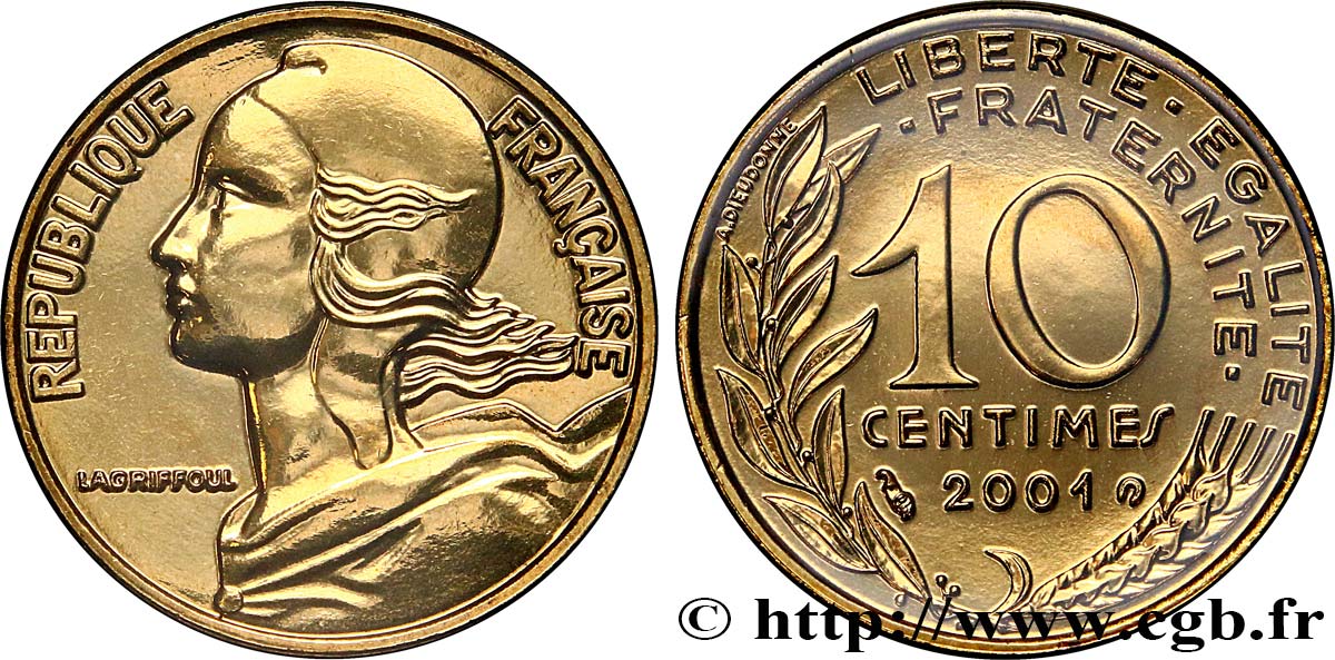 10 centimes Marianne 2001 Pessac F.144/45 FDC68 