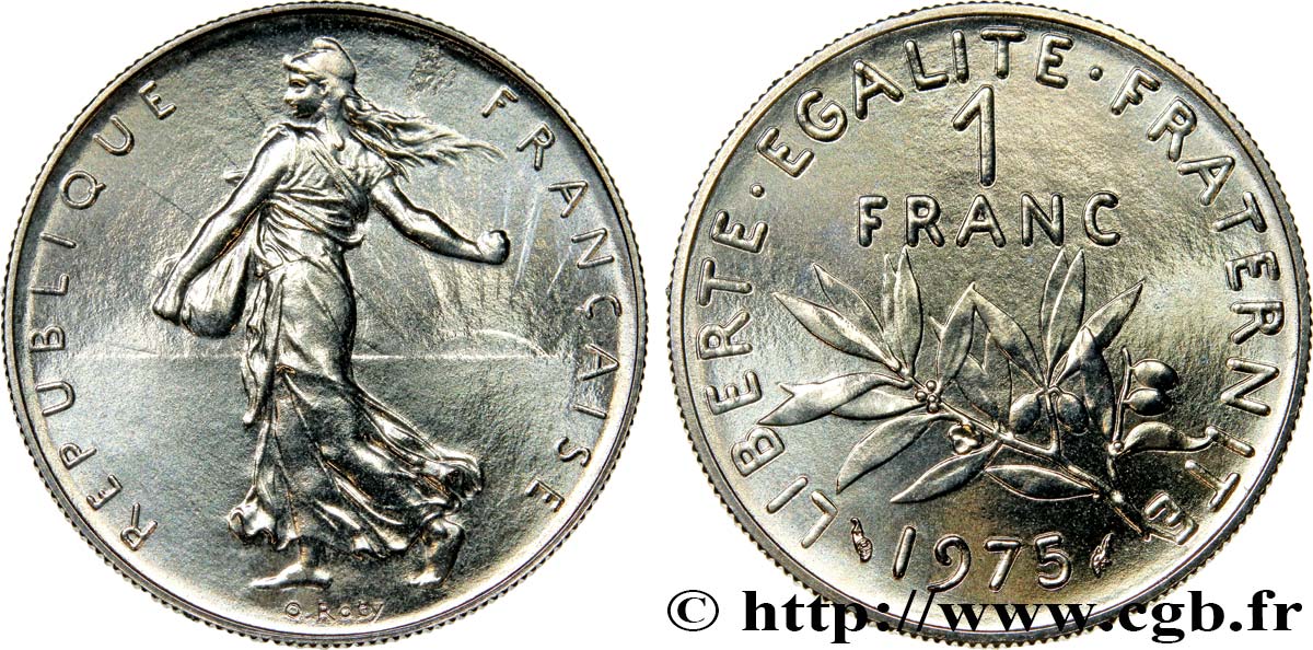 1 franc Semeuse, nickel 1975 Pessac F.226/20 SC 