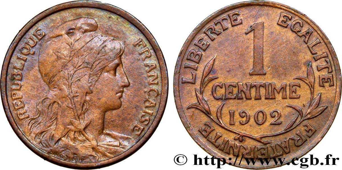 1 centime Daniel-Dupuis 1902 Paris F.105/7 TTB52 