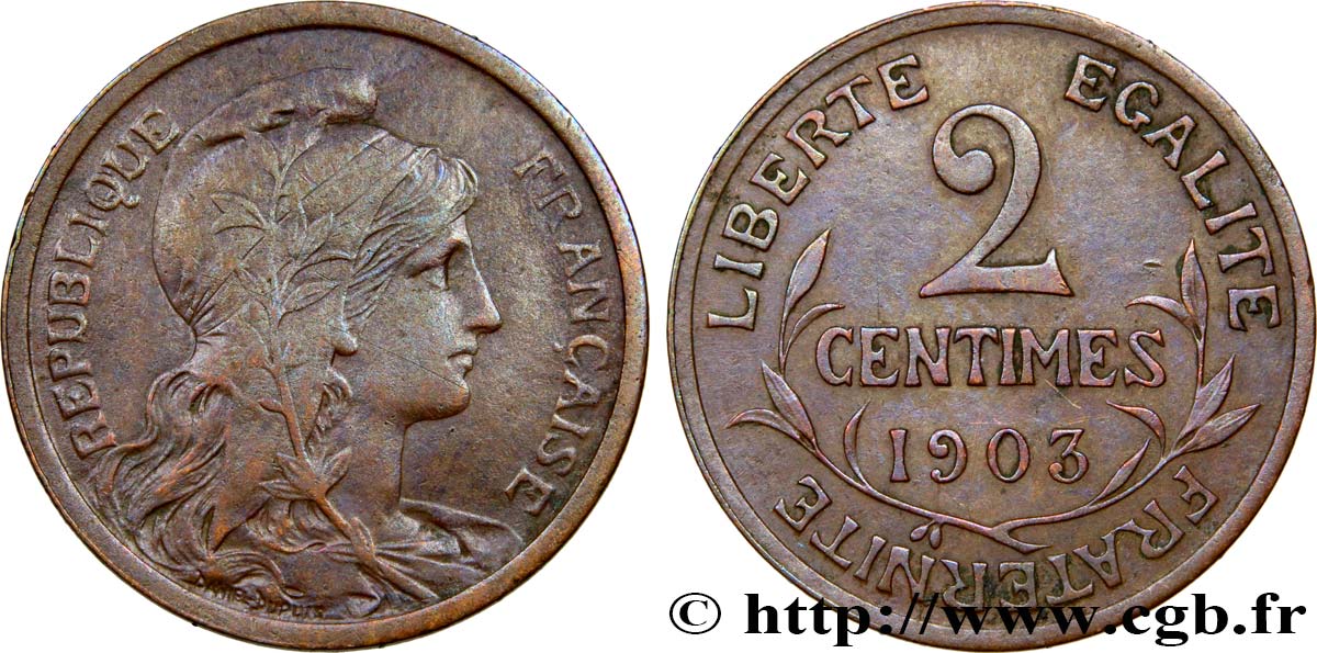 2 centimes Daniel-Dupuis 1903 Paris F.110/8 SS45 