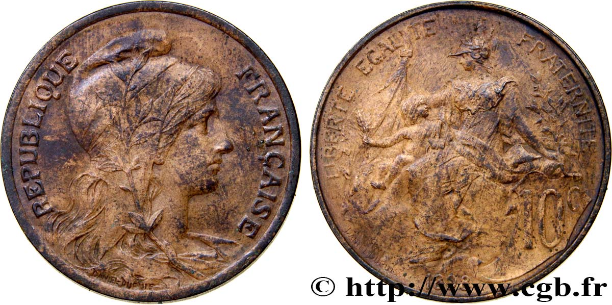 10 centimes Daniel-Dupuis 1898  F.136/5 TTB50 