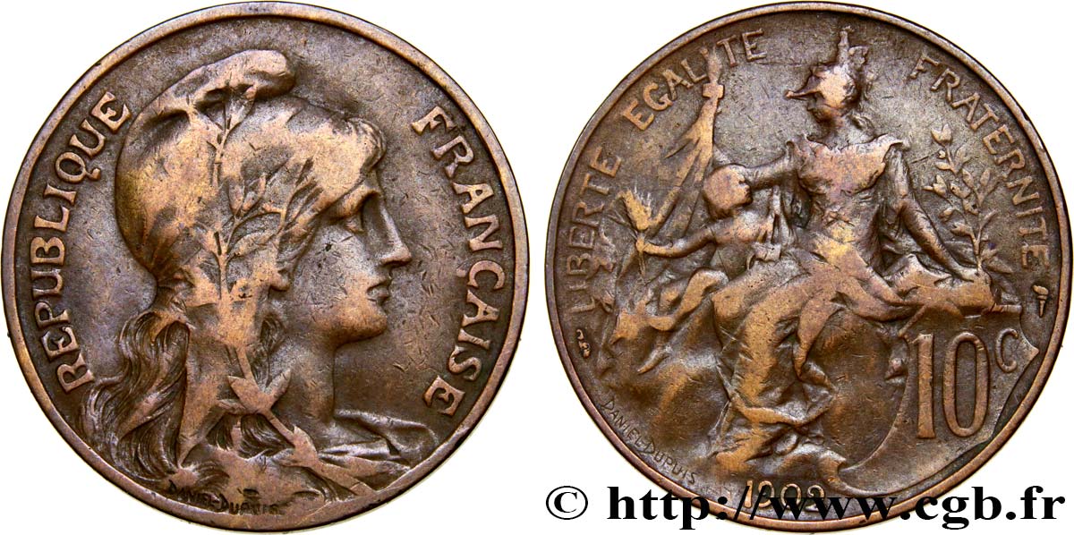 10 centimes Daniel-Dupuis 1902  F.136/11 VF25 