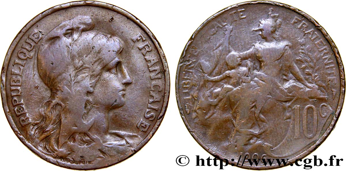 10 centimes Daniel-Dupuis 1906  F.136/15 TB20 