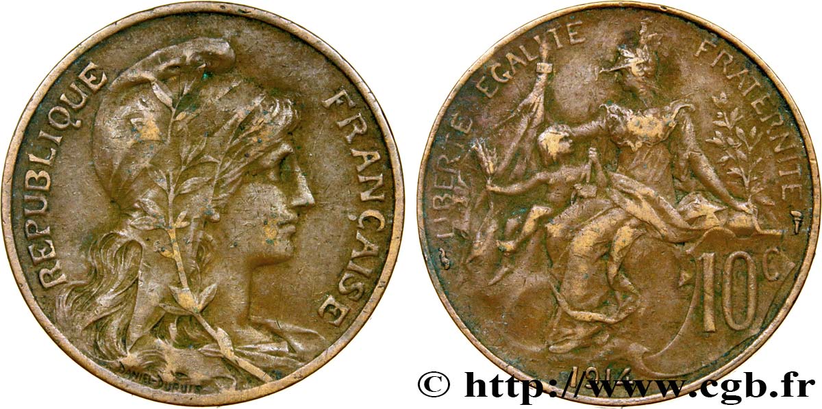 10 centimes Daniel-Dupuis 1914  F.136/23 TB35 