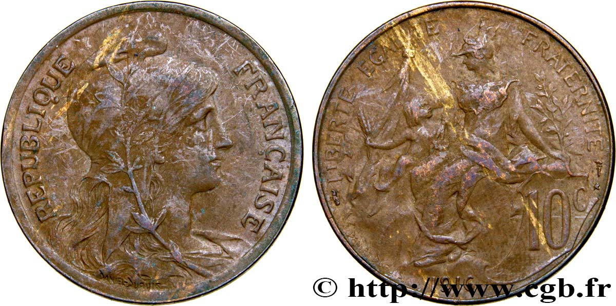 10 centimes Daniel-Dupuis 1916  F.136/27 TTB45 