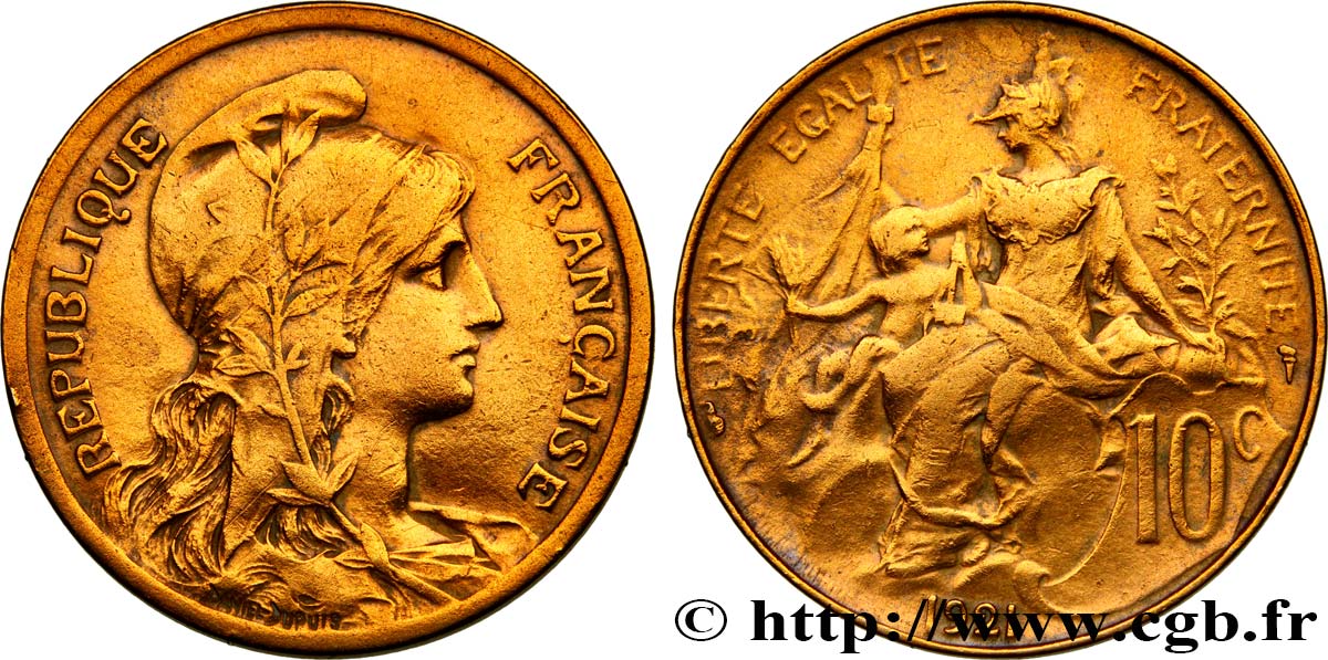 10 centimes Daniel-Dupuis 1921  F.136/30 XF 