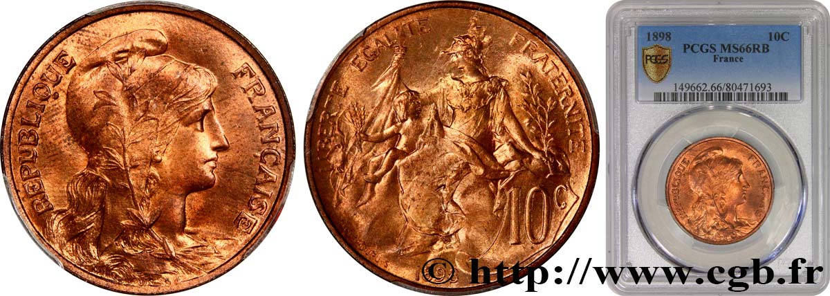 10 centimes Daniel-Dupuis 1898  F.136/5 FDC66 PCGS