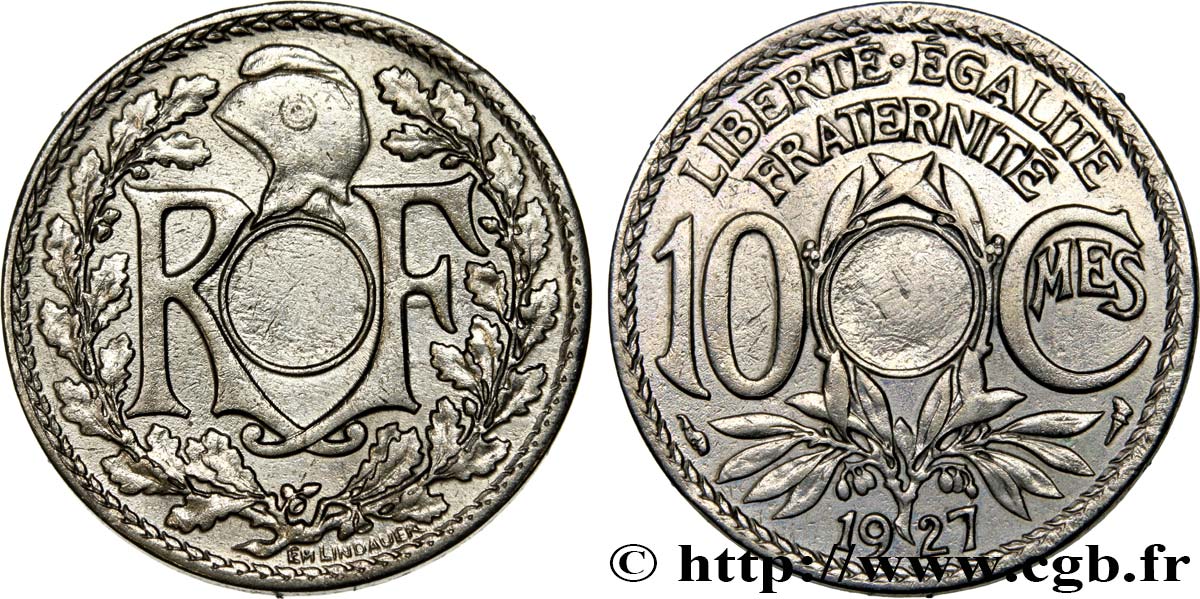 10 centimes Lindauer, fautée non trouée 1927  F.138/14 TTB52 