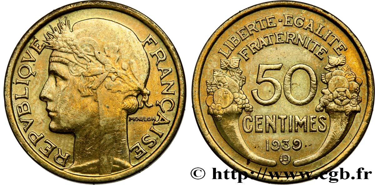 50 centimes Morlon 1939 Bruxelles F.192/16 AU 