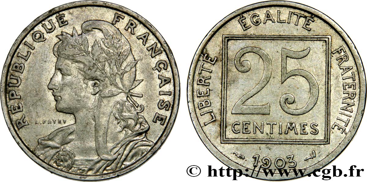 25 centimes Patey, 1er type 1903  F.168/3 S35 