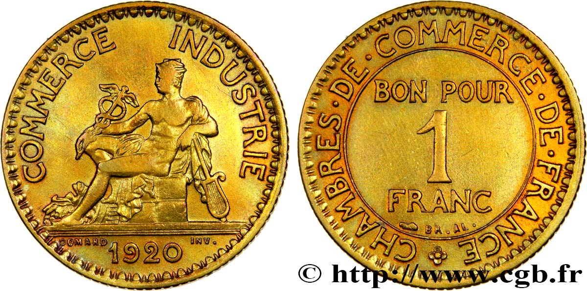 1 franc Chambres de Commerce 1920 Paris F.218/2 fSS 