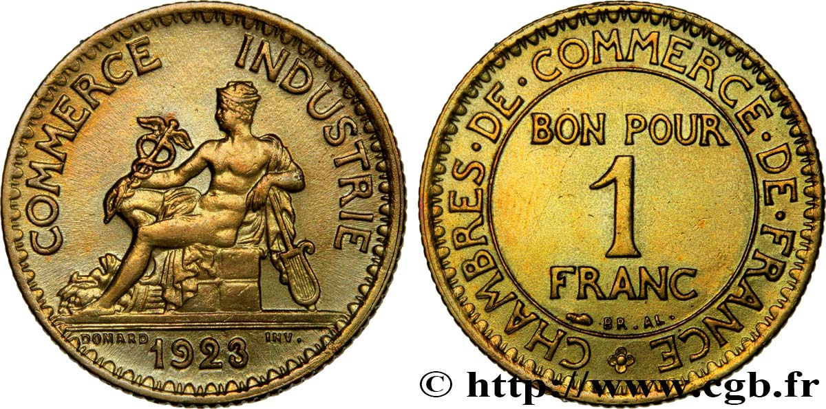 1 franc Chambres de Commerce 1923 Paris F.218/5 SUP 