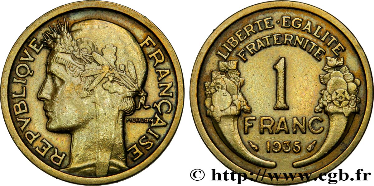 1 franc Morlon 1935 Paris F.219/6 BB 
