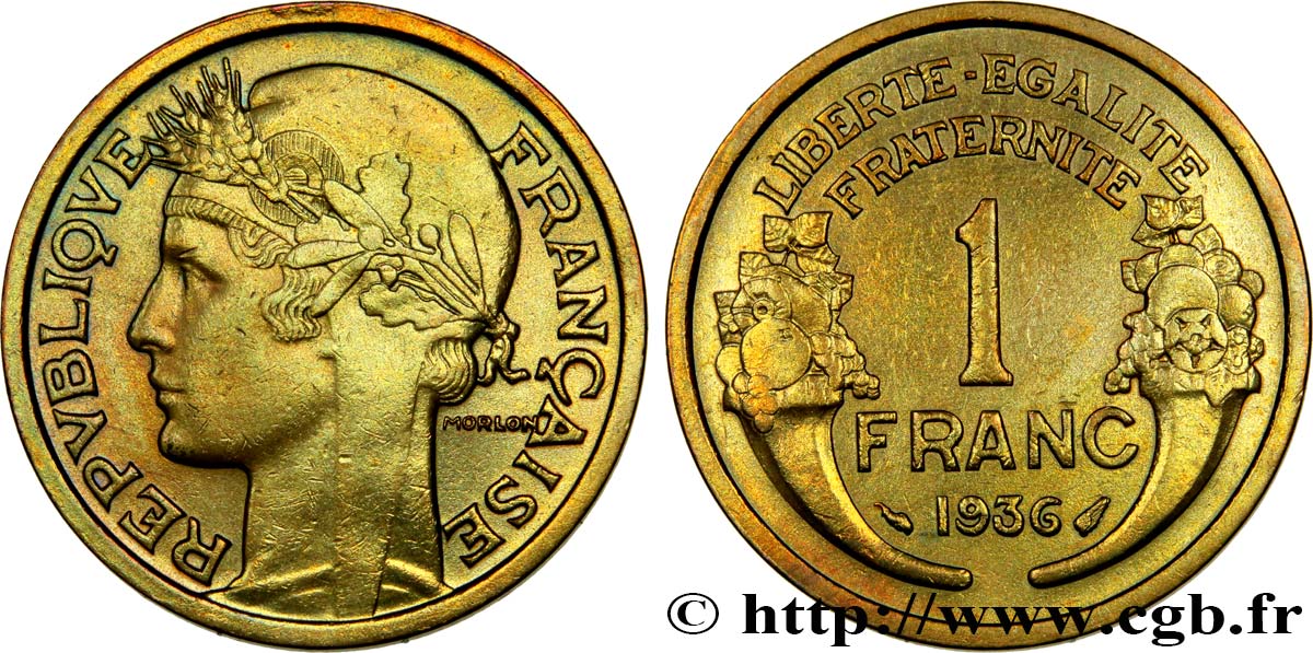 1 franc Morlon 1936 Paris F.219/7 TTB+ 