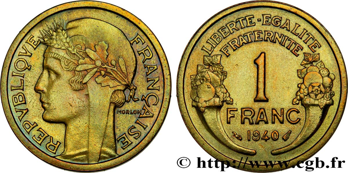 1 franc Morlon 1940 Paris F.219/11 SUP 