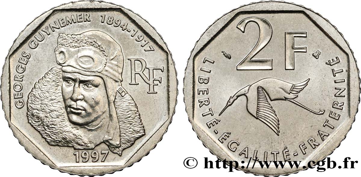 2 francs Georges Guynemer 1997  F.275/2 MBC54 
