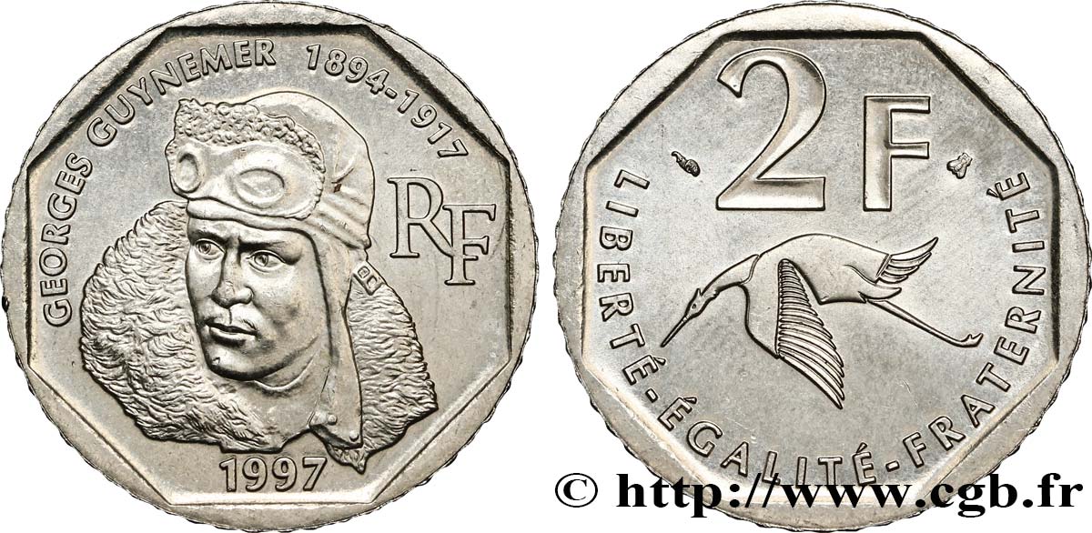 2 francs Georges Guynemer 1997  F.275/2 EBC60 