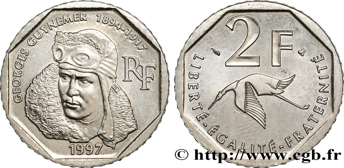 2 francs Georges Guynemer 1997  F.275/2 AU58 