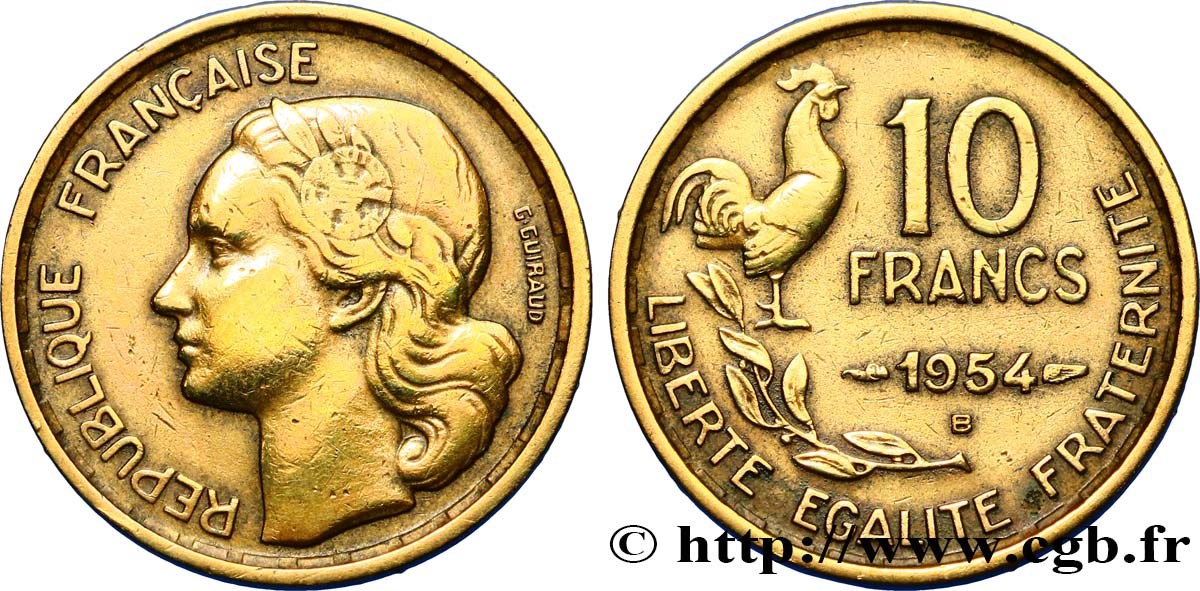 10 francs Guiraud 1954 Beaumont-Le-Roger F.363/11 fSS 