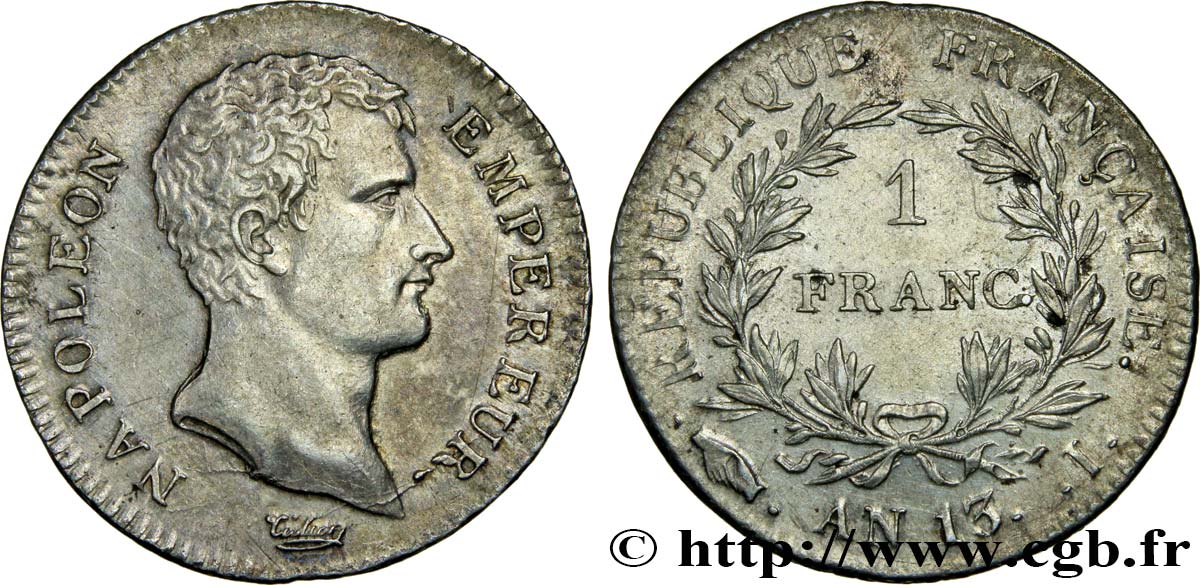 1 franc Napoléon Empereur, Calendrier révolutionnaire 1805 Limoges F.201/20 AU 