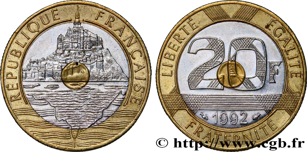 20 francs Mont Saint-Michel 1992 Pessac F.403/2 MBC54 