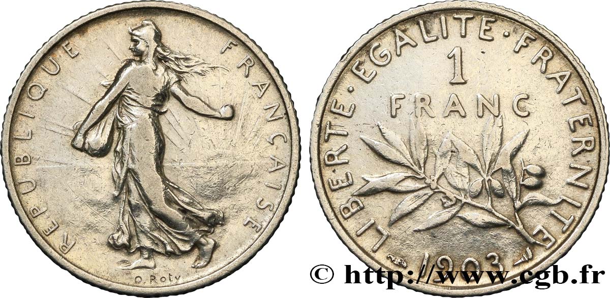 1 franc Semeuse 1903  F.217/8 MB 