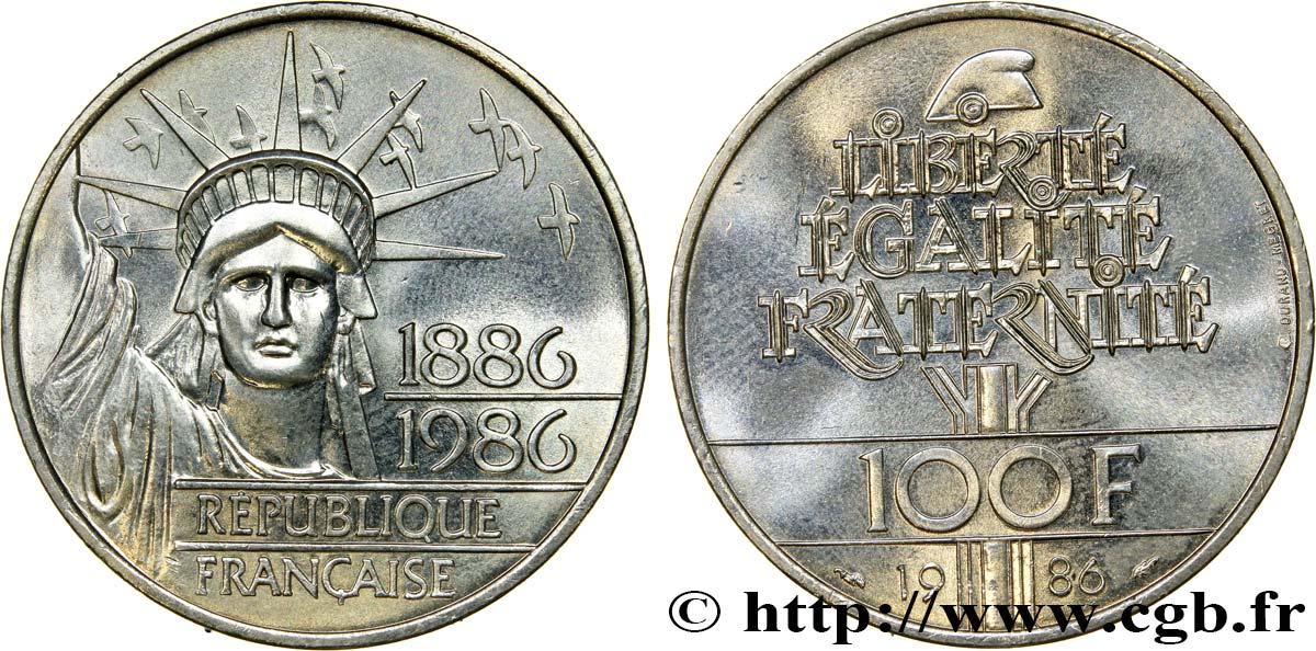100 francs Liberté (Statue de la) 1986  F.454/2 SPL63 