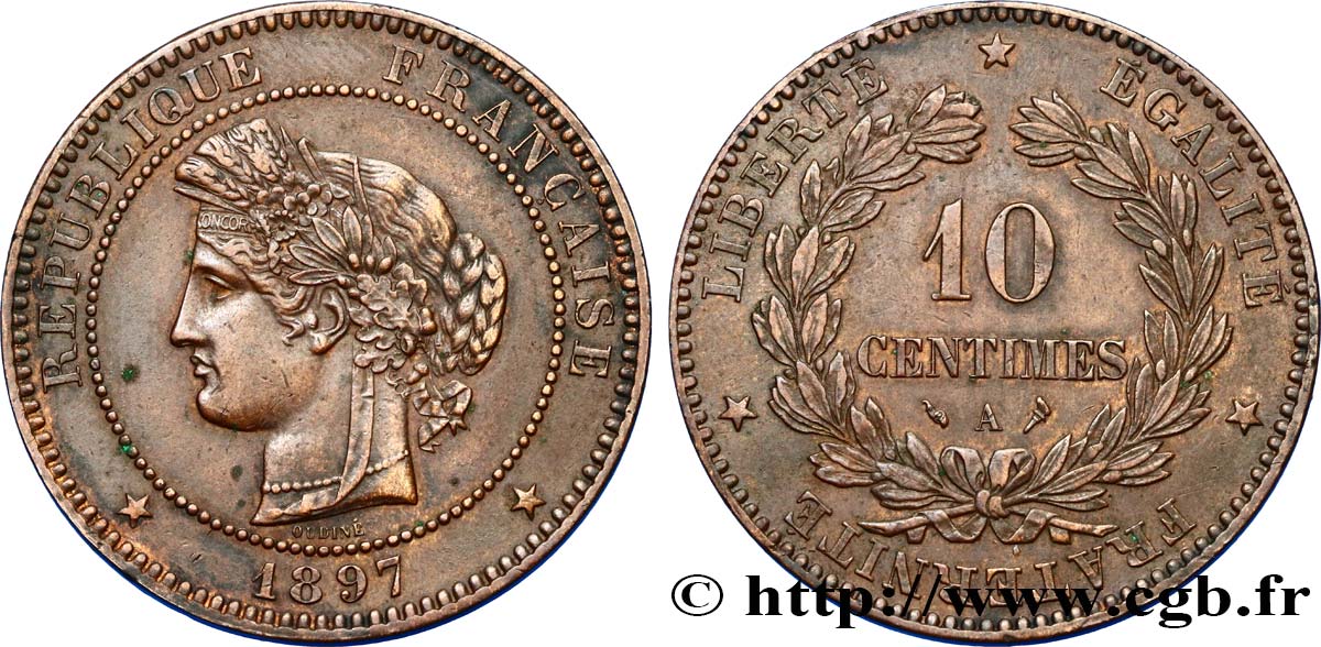 10 centimes Cérès 1897 Paris F.135/44 TTB48 
