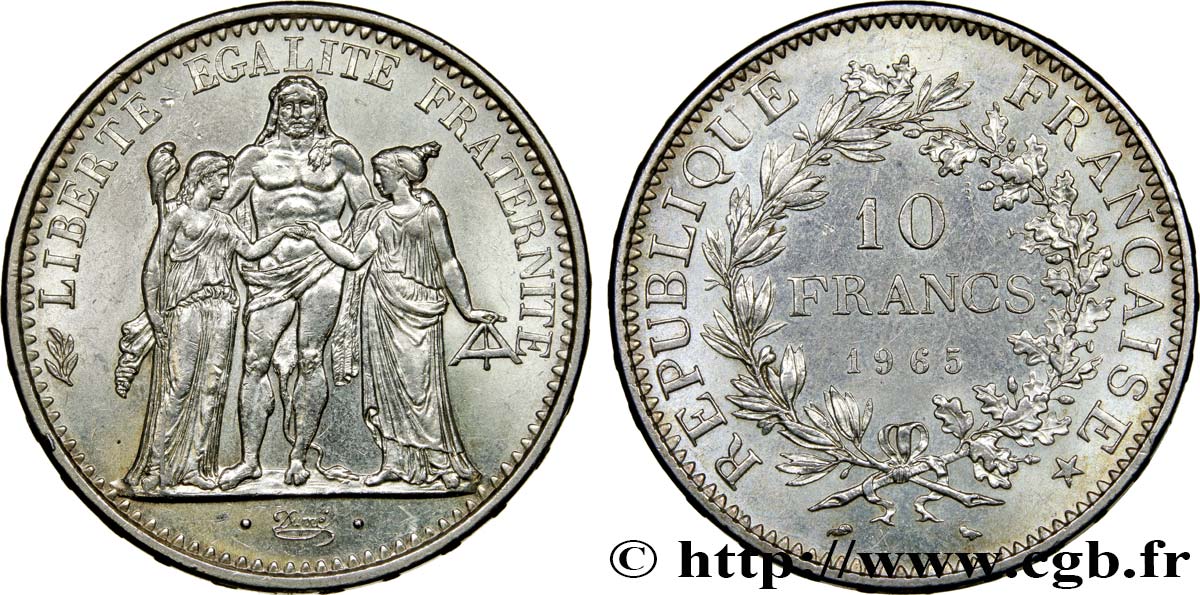 10 francs Hercule 1965  F.364/3 SUP55 
