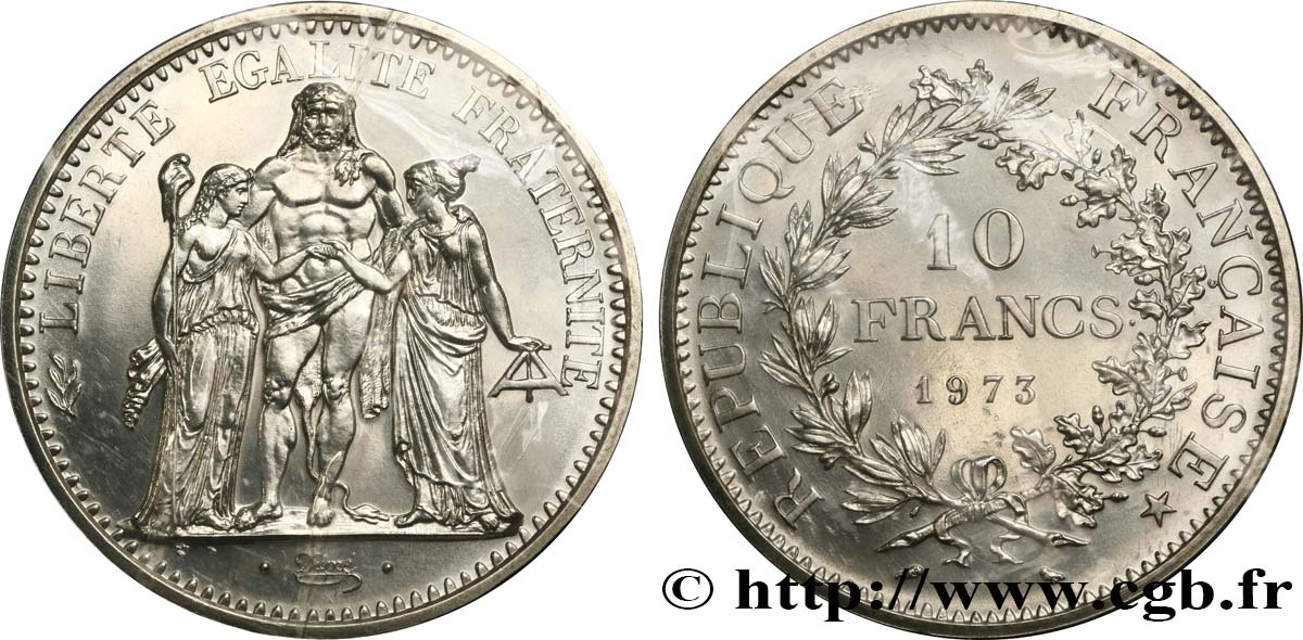 10 francs Hercule 1973  F.364/12 MS68 