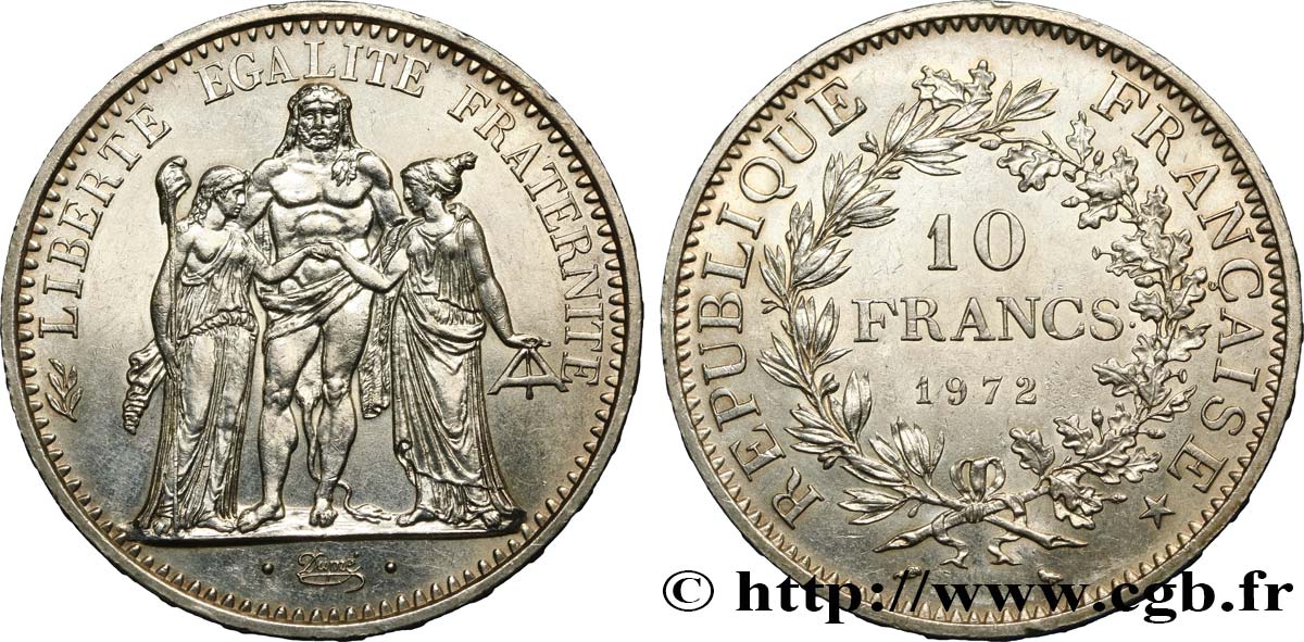 10 francs Hercule 1972  F.364/11 AU54 