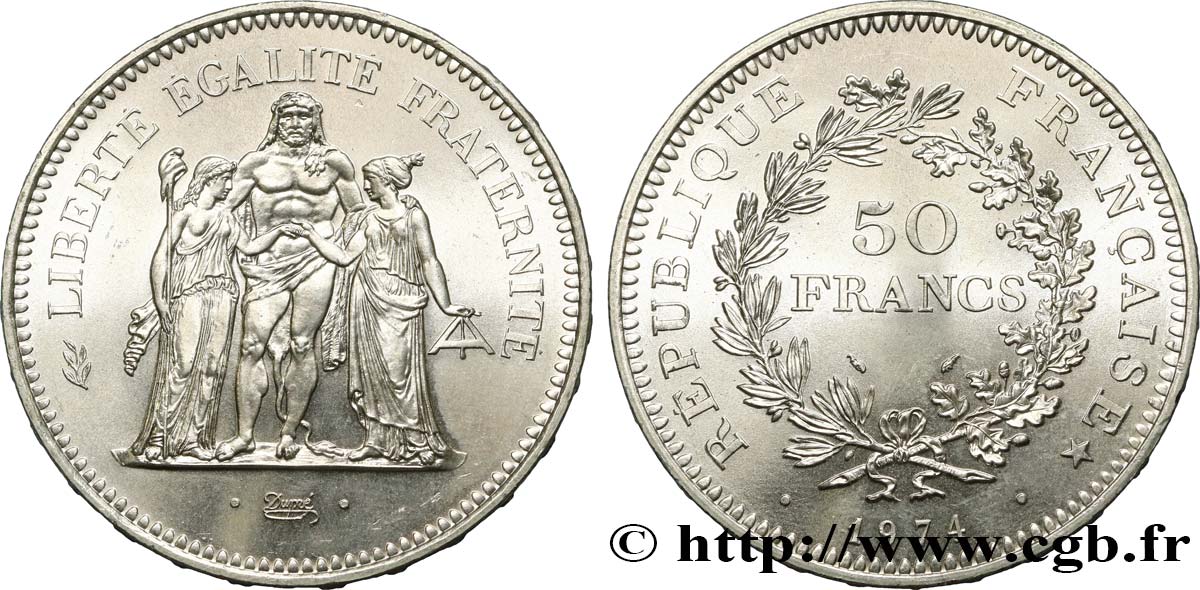 50 francs Hercule 1974  F.427/2 SPL63 