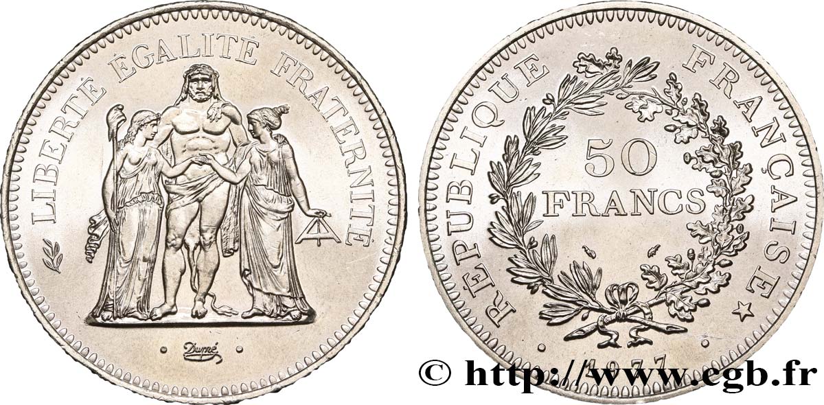 50 francs Hercule 1977  F.427/5 MS62 