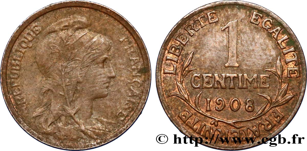 1 centime Daniel-Dupuis 1908 Paris F.105/10 BB48 
