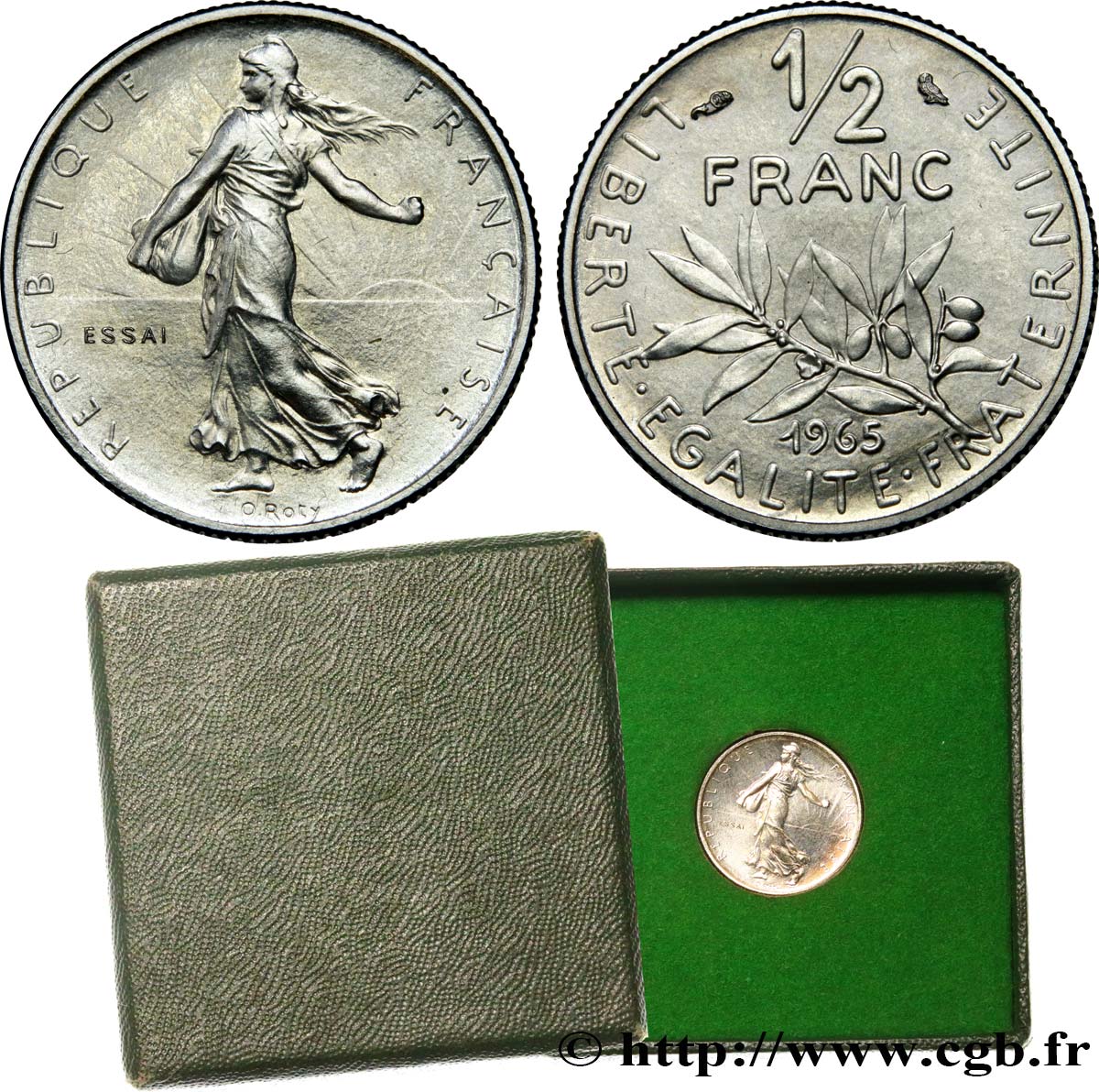 Essai du 1/2 franc Semeuse 1965 Paris F.198/2 fST 