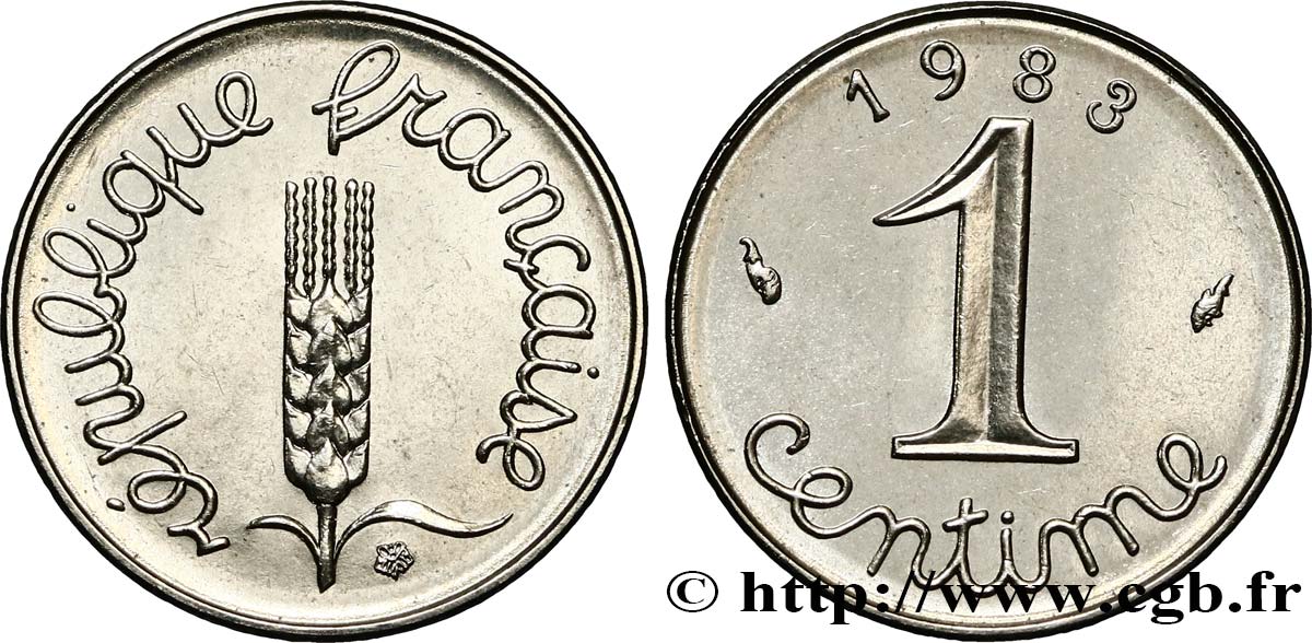 1 centime Épi 1983 Pessac F.106/40 MS63 