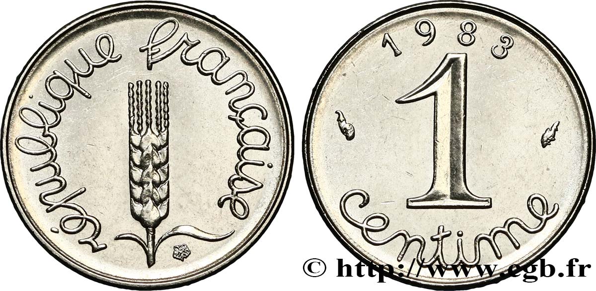 1 centime Épi 1983 Pessac F.106/40 SPL63 