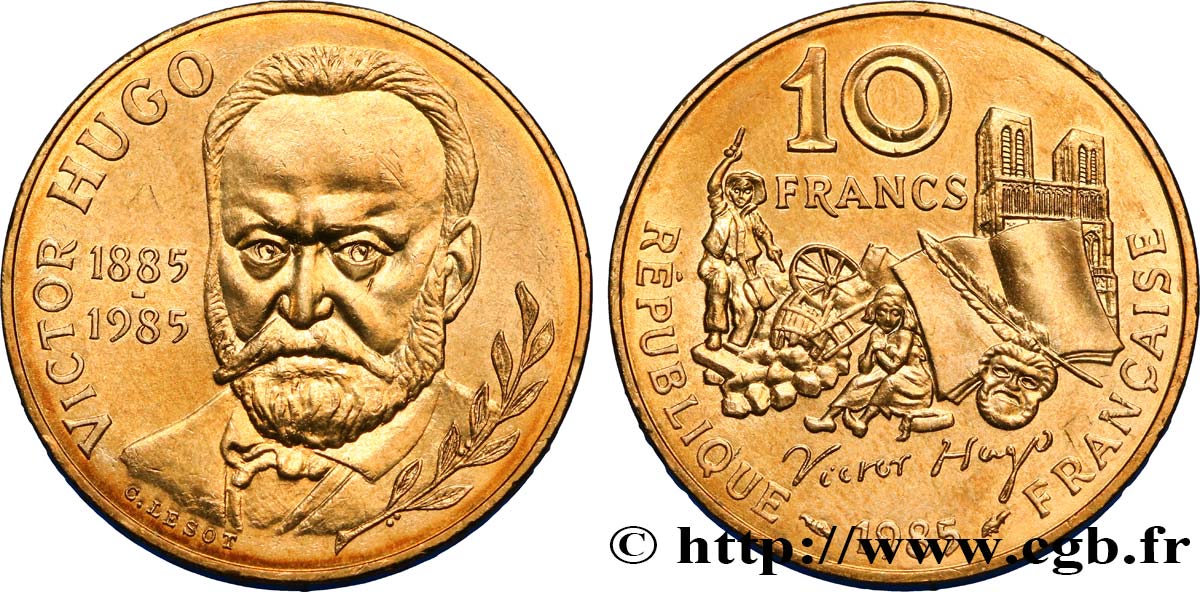 10 francs Victor Hugo 1985  F.370/2 MS62 