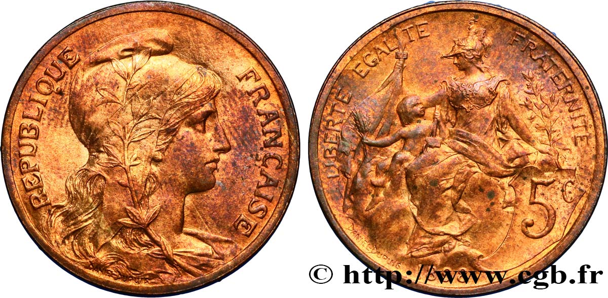 5 centimes Daniel-Dupuis 1898  F.119/5 MS62 
