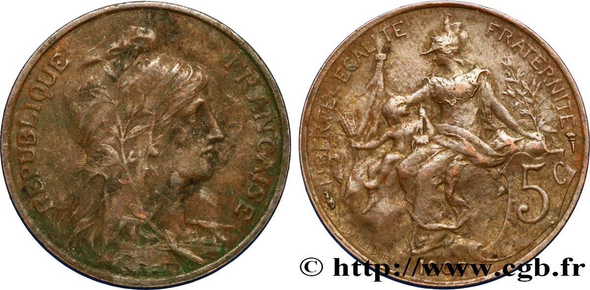 5 centimes Daniel-Dupuis 1907  F.119/17 BB45 