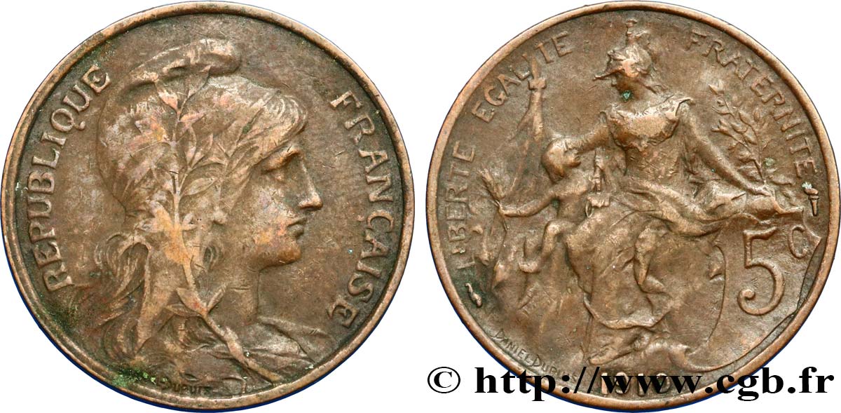5 centimes Daniel-Dupuis 1910  F.119/22 BB40 
