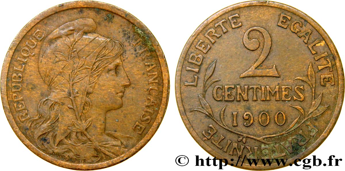 2 centimes Daniel-Dupuis 1900 Paris F.110/4 BB45 