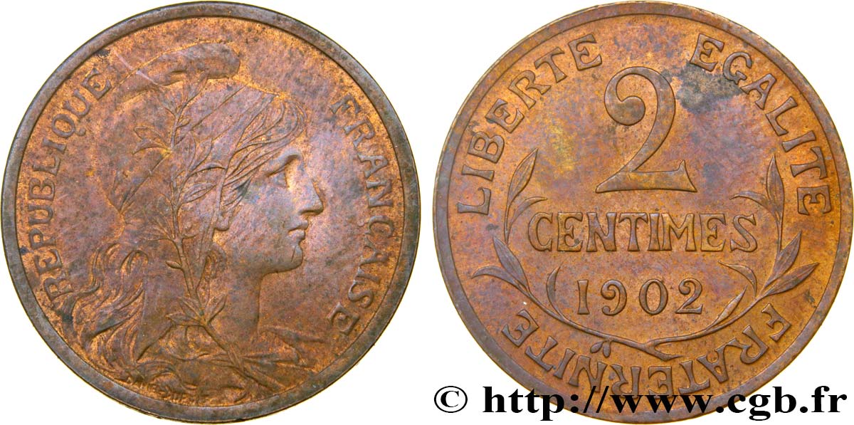2 centimes Daniel-Dupuis 1902 Paris F.110/7 VZ55 