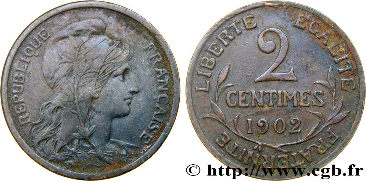 2 centimes Daniel-Dupuis 1902 Paris F.110/7 MBC45 