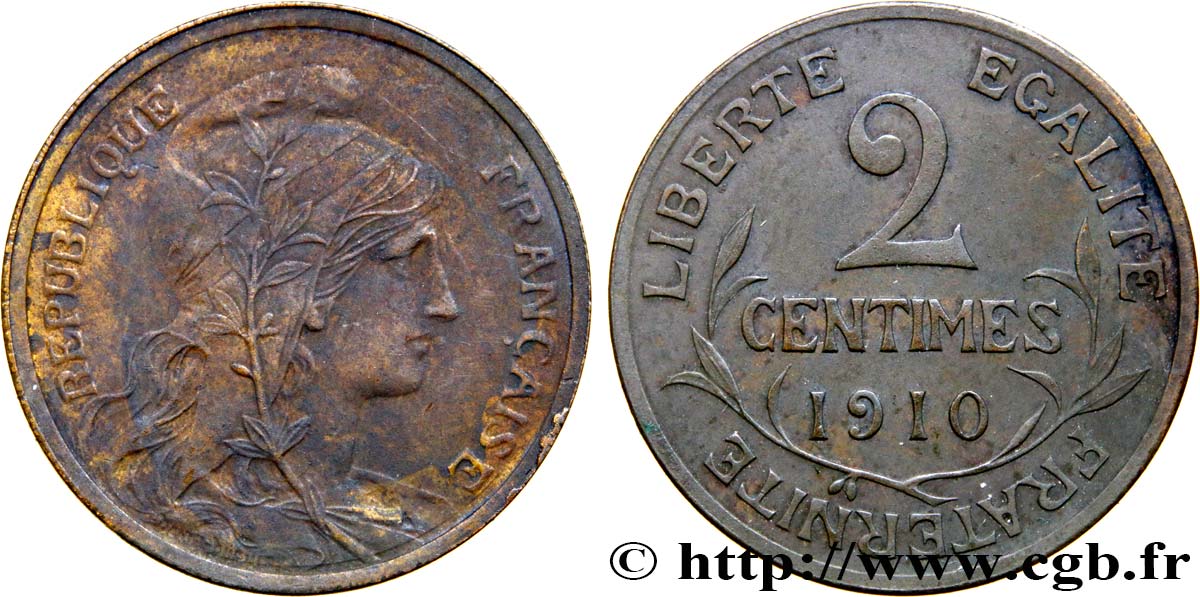 2 centimes Daniel-Dupuis 1910 Paris F.110/13 VF30 