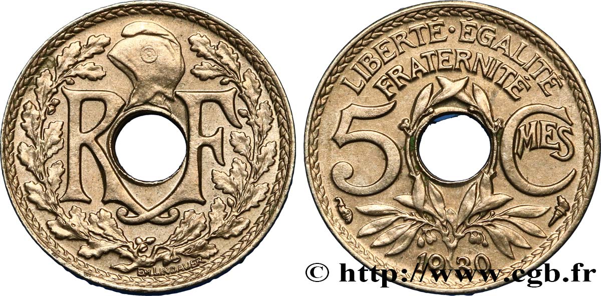 5 centimes Lindauer, petit module 1930 Paris F.122/13 SPL60 