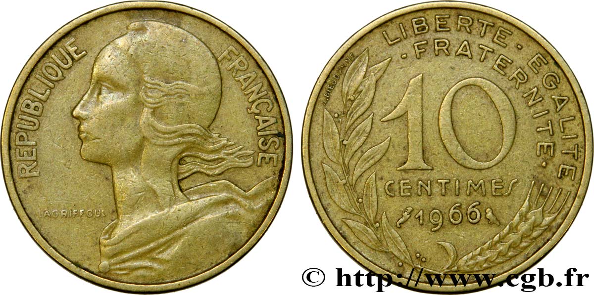 10 centimes Marianne 1966 Paris F.144/6 BC35 