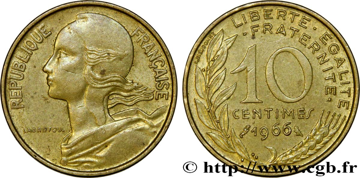 10 centimes Marianne 1966 Paris F.144/6 BB45 