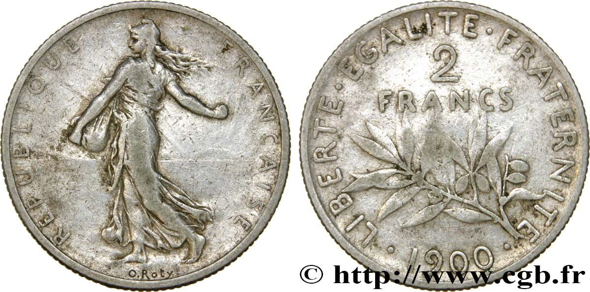 2 francs Semeuse 1900  F.266/4 VF25 