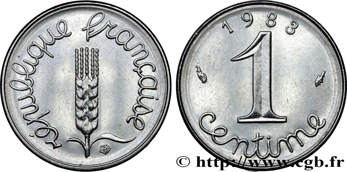 1 centime Épi 1983 Pessac F.106/40 MS63 